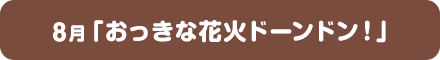8月「おっきな花火ドーンドン！」